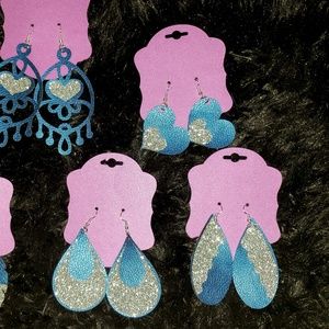 Faux leather earrings